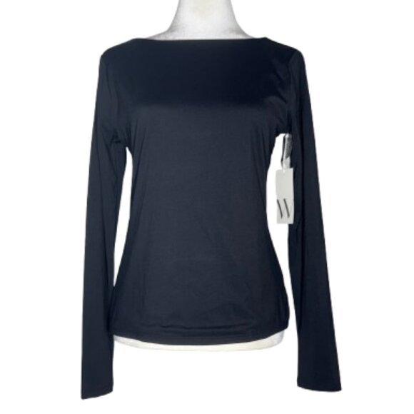 NWT Worthington Women's Black Long Sleeve Pullover Top Size Medium - Picture 1 of 9